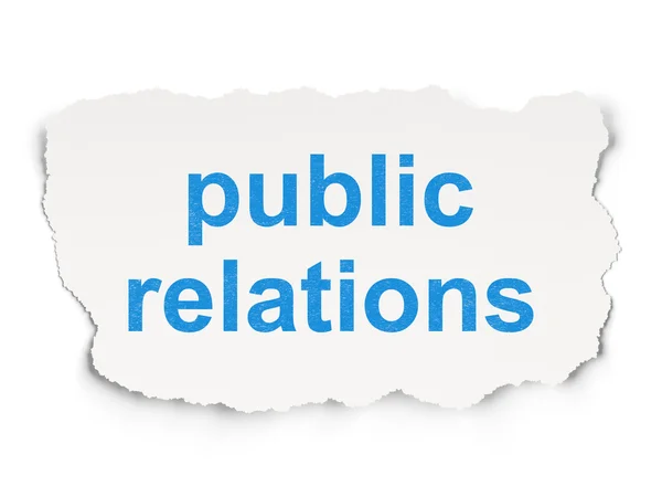 Advertising concept: Public Relations on Paper background — Stock Photo, Image