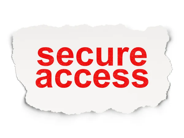 Концепция безопасности: Безопасный доступ на бумажном фоне — стоковое фото