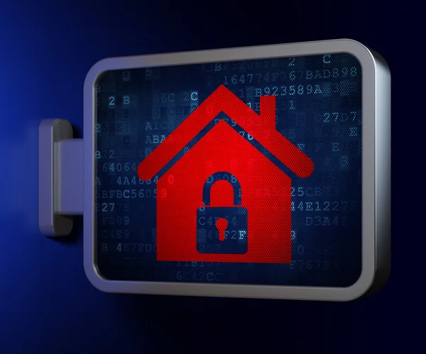 Conceito de privacidade: Home on billboard background — Fotografia de Stock