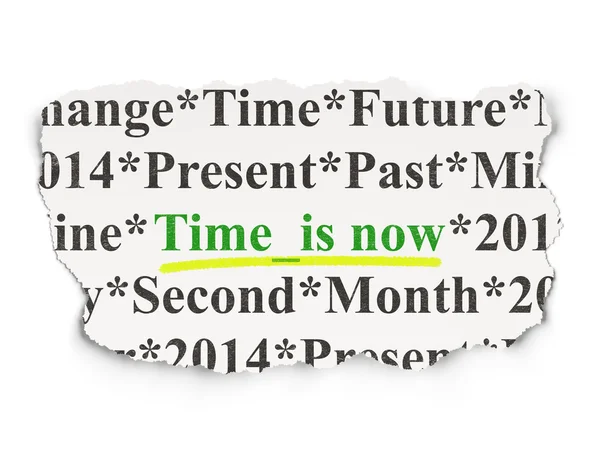 Time concept: Time is Now on Paper background — Stock Photo, Image