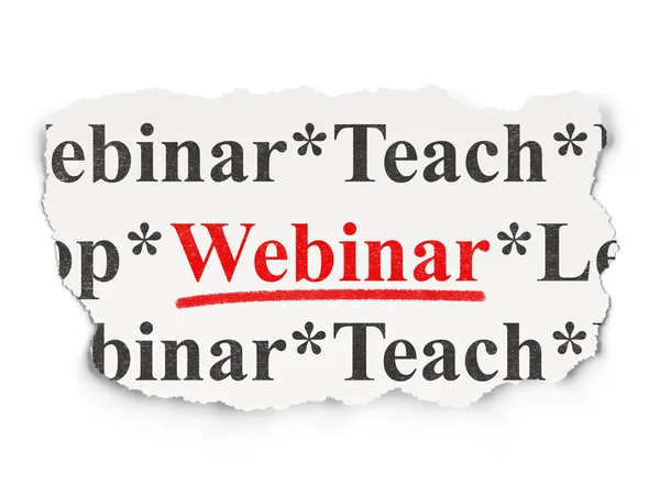 Education concept: Webinar on Paper background — Stock Photo, Image