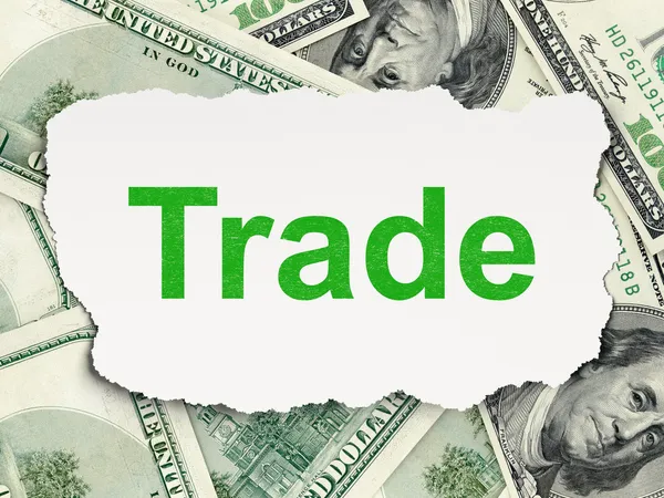 Concepto financiero: Comercio con dinero —  Fotos de Stock