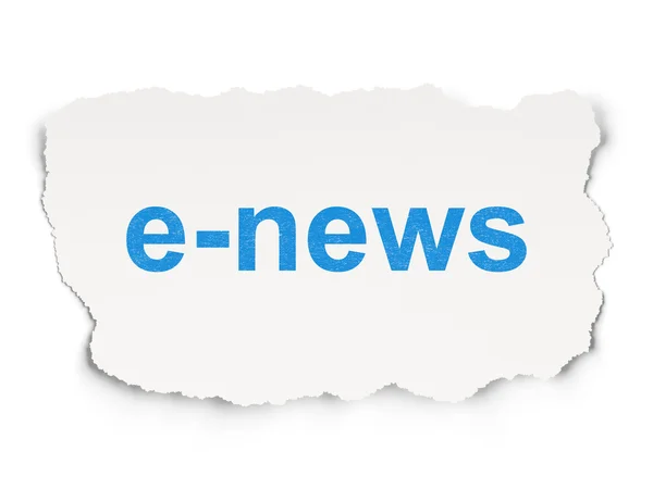 Nieuws begrip: E-Nieuws op papier achtergrond — Stockfoto