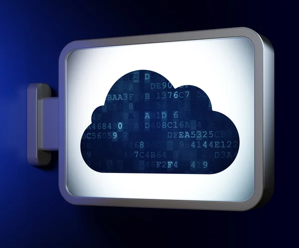 Concept de technologie Cloud : Cloud sur fond de panneau d'affichage — Photo