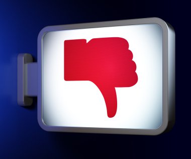 Sosyal medya kavramı: aksine billboard arka plan üzerinde
