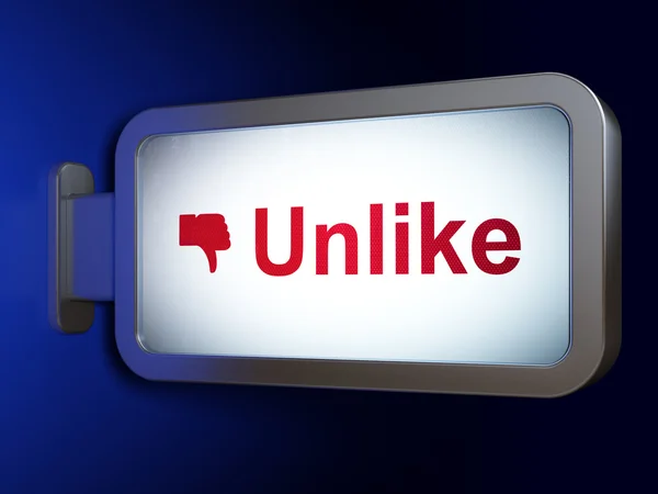 Social network concept: Unlike and Unlike on billboard backgroun — Stock Photo, Image