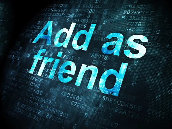 Social media concept: Add as Friend on digital background — Stock Photo, Image