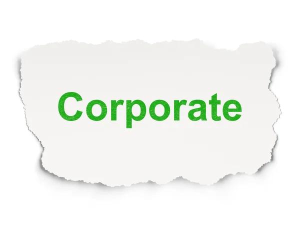 Business concept: Corporate on Paper background — Stock Photo, Image
