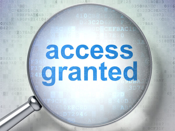 Концепция безопасности: Доступ с оптическим стеклом
