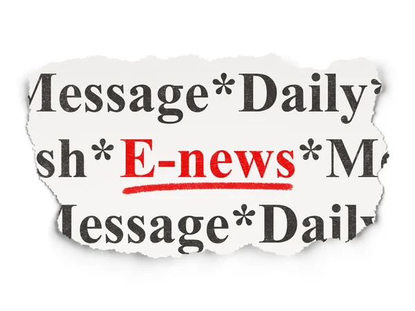 Concept d'actualités : E-news sur fond de papier — Photo