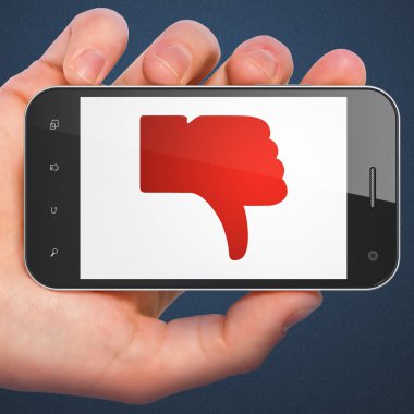 Sosyal ağ kavramı: aksine smartphone cep telefonu ile
