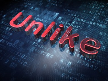 Sosyal ağ kavramı: aksine dijital arka plan üzerinde kırmızı