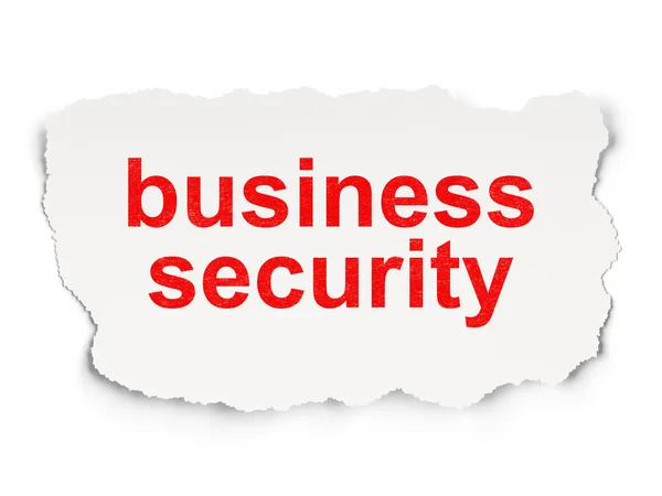 保護の概念: 紙の背景にビジネス セキュリティ — ストック写真
