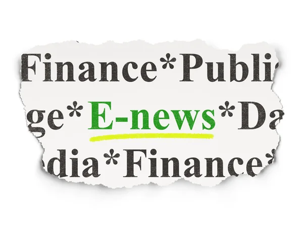 Concepto de noticias: E-news on Paper background —  Fotos de Stock