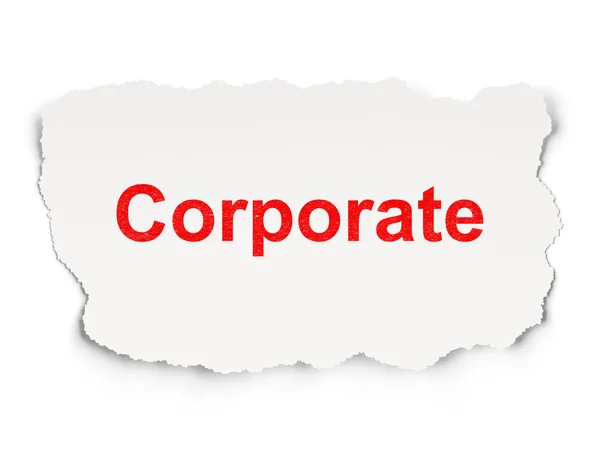 Finance concept: Corporate on Paper background — Stock Photo, Image