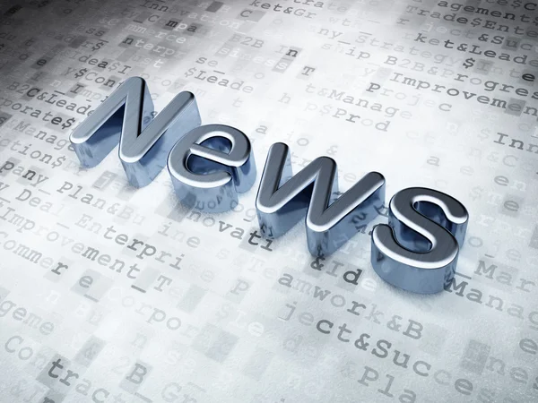 News concept: Silver News on digital background — Stock Photo, Image