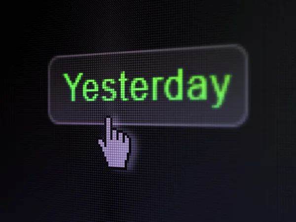 Time concept: Yesterday on digital button background — Stock Photo, Image