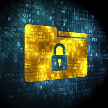 İş kavramı: dijital arka plan üzerinde klasör