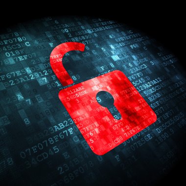 Bilgi kavramı: dijital arka plan asma kilit açıldı