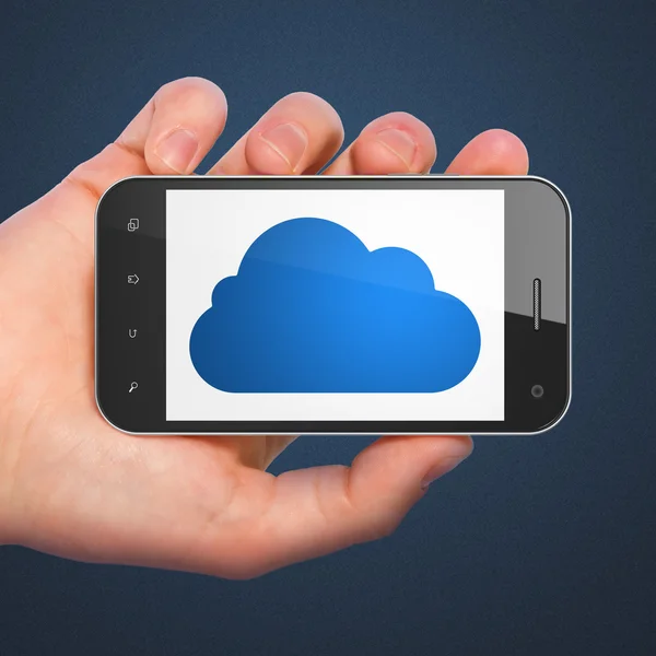 Concetto di tecnologia cloud: Cloud su smartphone — Foto Stock