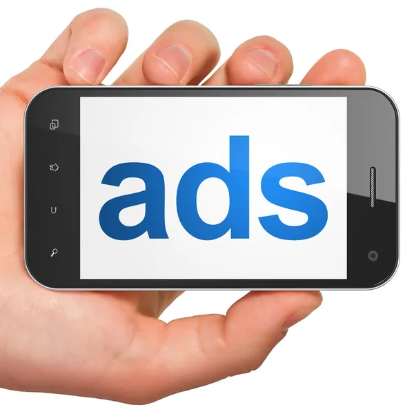 Advertising concept: Ads on smartphone — Stock Photo, Image