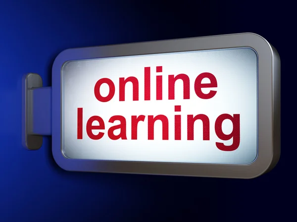 Education concept: Online Learning on billboard background — Stock Photo, Image