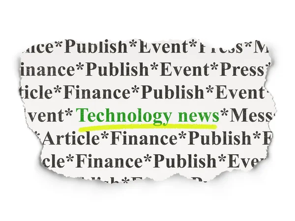 Concepto de noticias: Tecnología Noticias sobre el fondo del papel —  Fotos de Stock