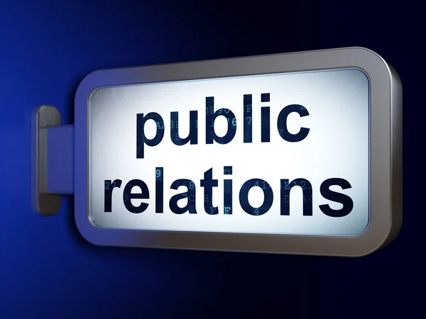 Marketing concept: Public Relations on billboard background — Stock Photo, Image