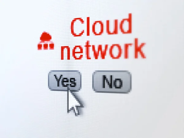 Nätverkande koncept: Cloud nätverksikonen och Cloud nätverk på digi — Stockfoto