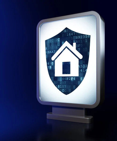 Security concept: Shield on billboard background — Stock Photo, Image