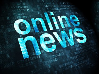 Haber kavramı: dijital arka plan üzerinde Online haber
