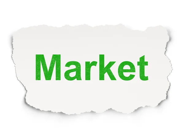 Концепция финансирования: рынок на бумажном фоне — стоковое фото