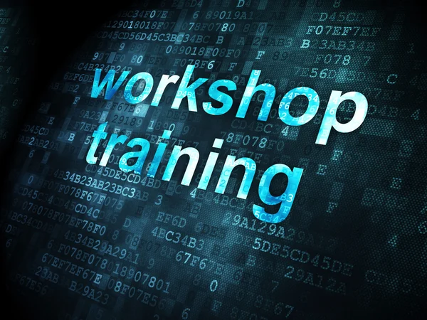 Onderwijs concept: Workshop opleiding op digitale achtergrond — Stockfoto