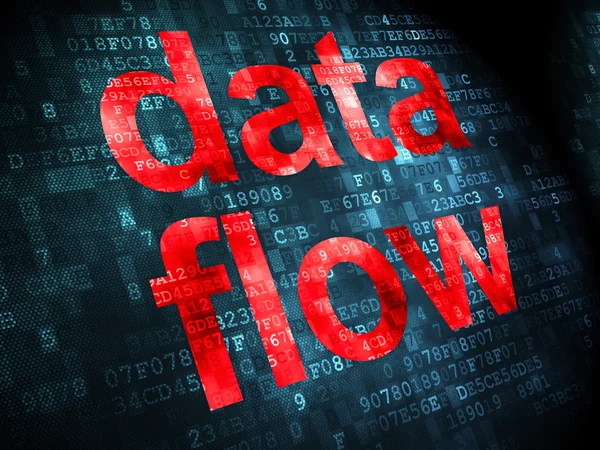 Conceito de informação: fluxo de dados em fundo digital — Fotografia de Stock