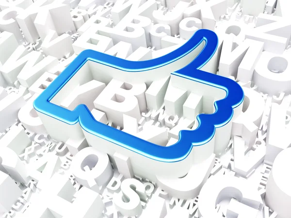 Social Network Konzept: wie auf Alphabet Hintergrund — Stockfoto