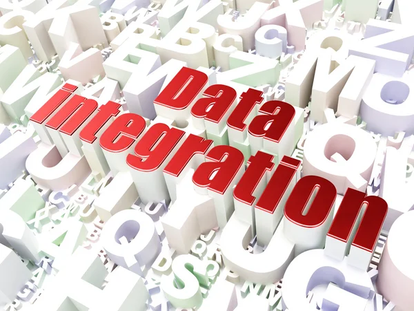 Informatie concept: Data-integratie op alfabet achtergrond — Stockfoto