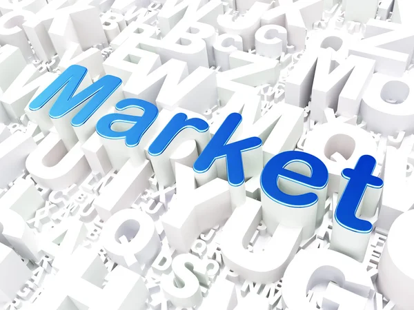 Business concept: Market on alphabet background — Stock Photo, Image