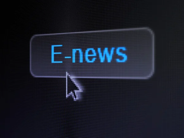 Concetto di novità: E-news su sfondo digitale pulsante — Foto Stock