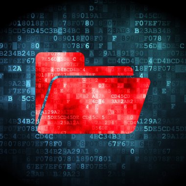 Ekonomi kavramı: dijital arka plan üzerinde klasör