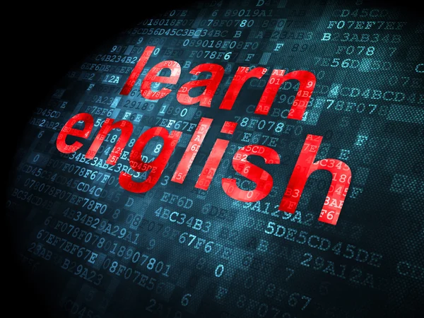 Concepto educativo: aprender inglés en el contexto digital —  Fotos de Stock