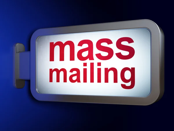 Marketing concept: massa Mailing op billboard achtergrond — Stockfoto