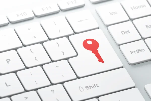 Security concept: Key on computer keyboard background — Stock Photo, Image