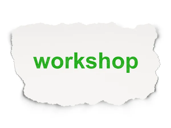 Conceito de educação: Workshop sobre papel de fundo — Fotografia de Stock