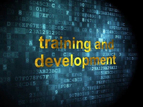 Onderwijs concept: opleiding en ontwikkeling op digitale pagina — Stockfoto