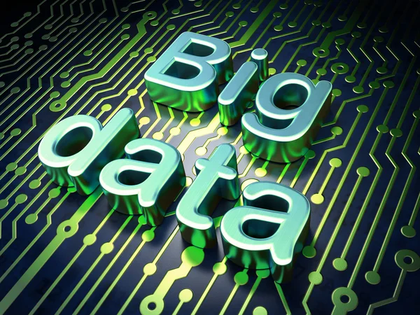 Information koncept: Big Data på kretskortet bakgrund — Stockfoto