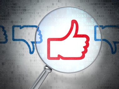sosyal medya kavramı: mesela aksine dijital üzerine optik cam