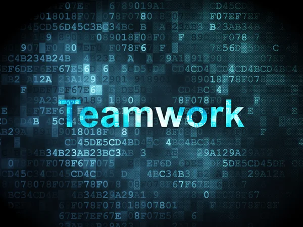 Business concept: Teamwork on digital background — Stock Photo, Image