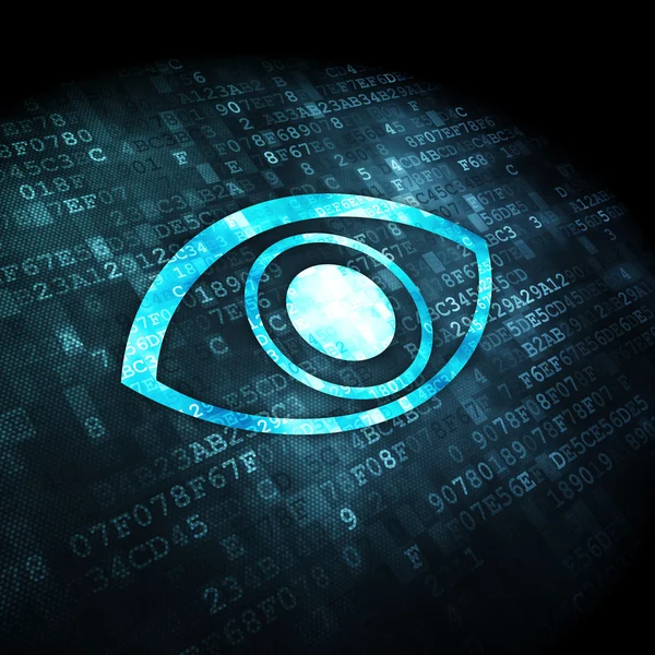 Protection concept: Eye on digital background — Stock Photo, Image