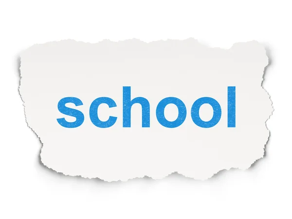 Oktatási koncepció: iskola, papír alapon — Stock Fotó