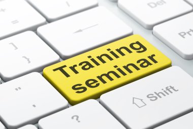 Eğitim kavramı: bilgisayar klavye backgro Eğitim Semineri